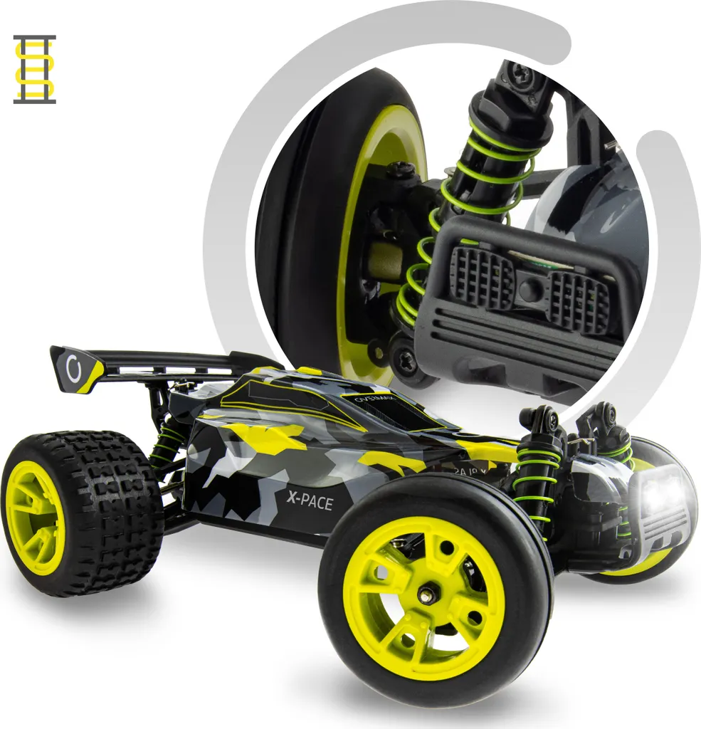 Voiture Télécommandée Tout-Terrain RC Buggy Rapide 45km/h Overmax X-Pace - 10