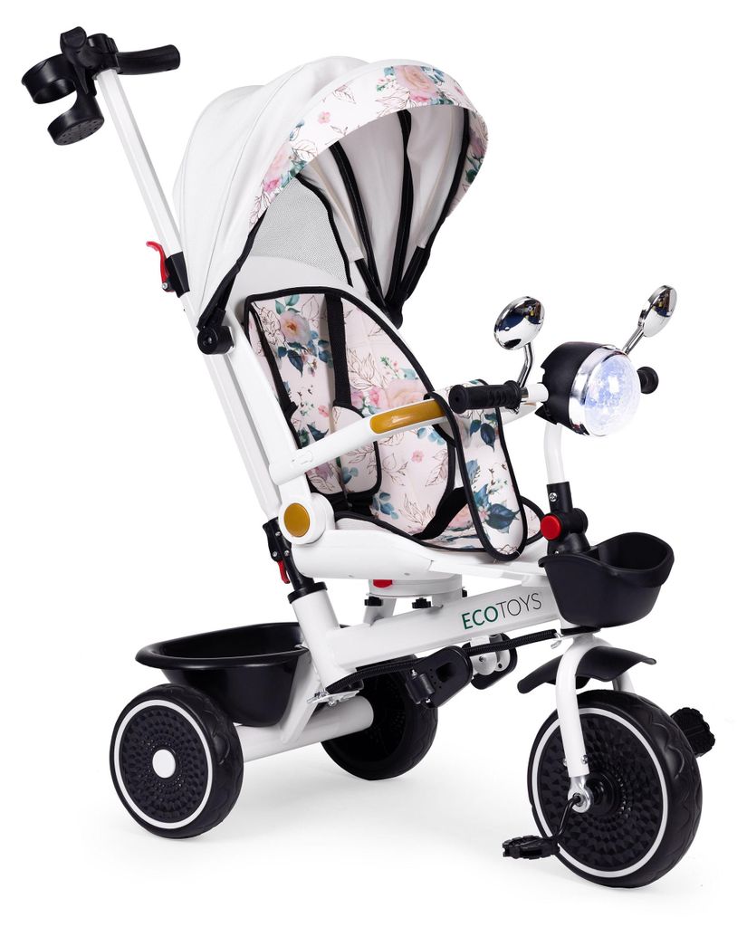 ECOTOYS WQL-186 Kinderdriewieler, kinderwagen met draaibare Productafbeelding 