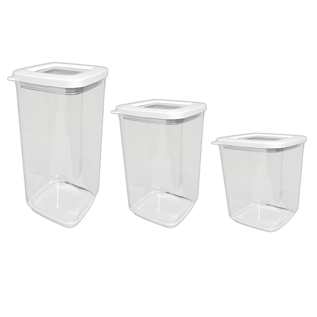 3er Set Aufbewahrungsbox Vorratsdose 1l 1,3l 1,7l Produktbild 