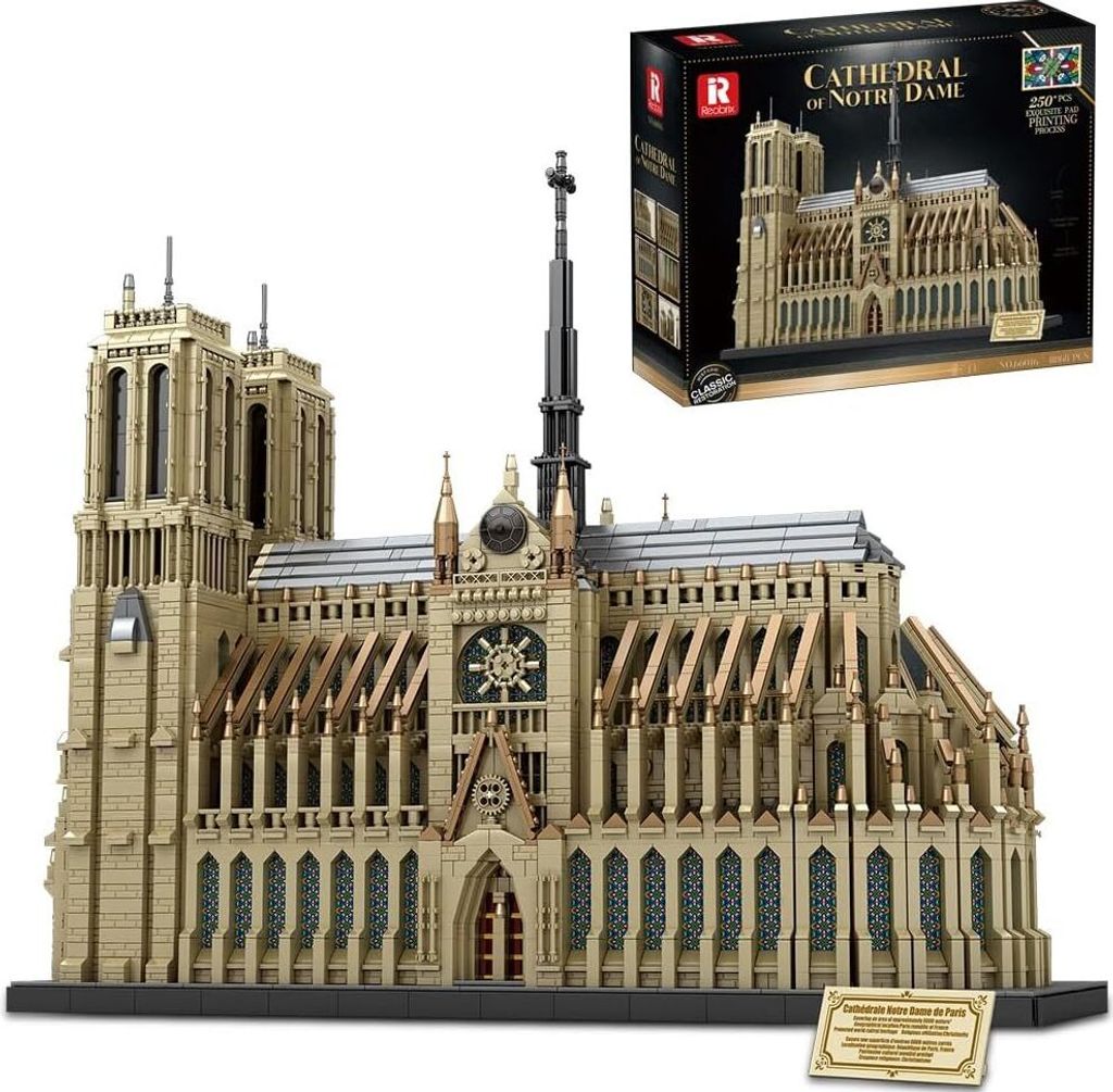 Bausteine Reobrix 66016 Unsere Liebe Frau von Paris MOC Klemmbausteine 8868 Teile