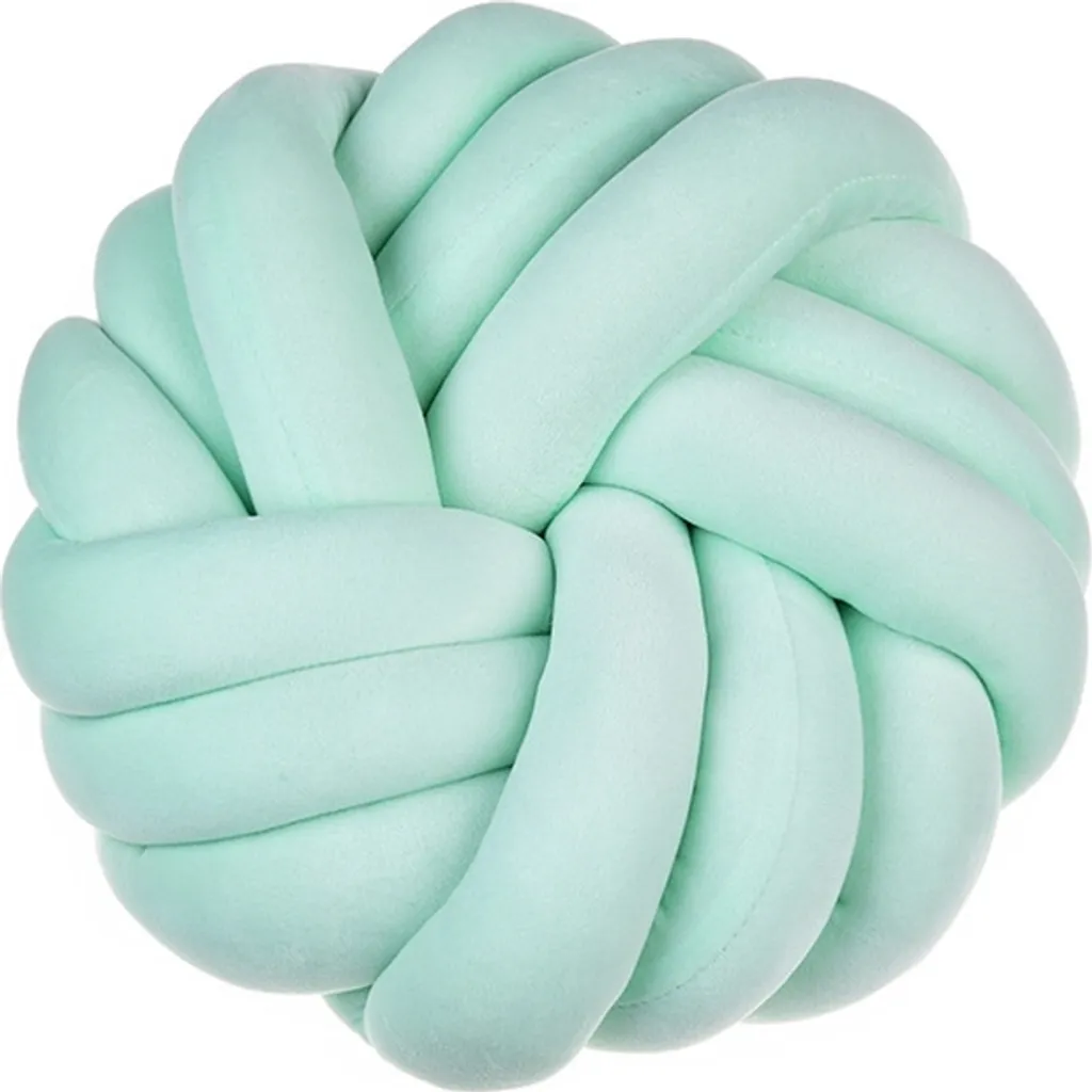 Cuscino Decorativo Nodo Azzurro 35cm - Eleganza Minimalista Nordica