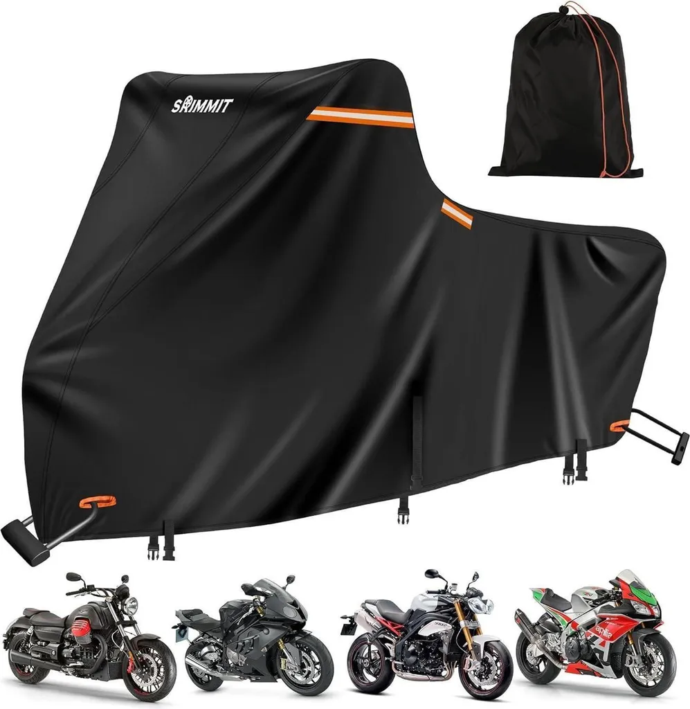Housse Moto de Rangement Extérieur 2XL - Protection Pluie et Soleil 420D