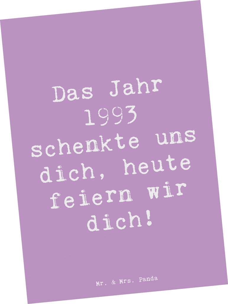Mr. & Mrs. Panda Grußkarte Spruch 1993 Geburtstag - Produktbild 