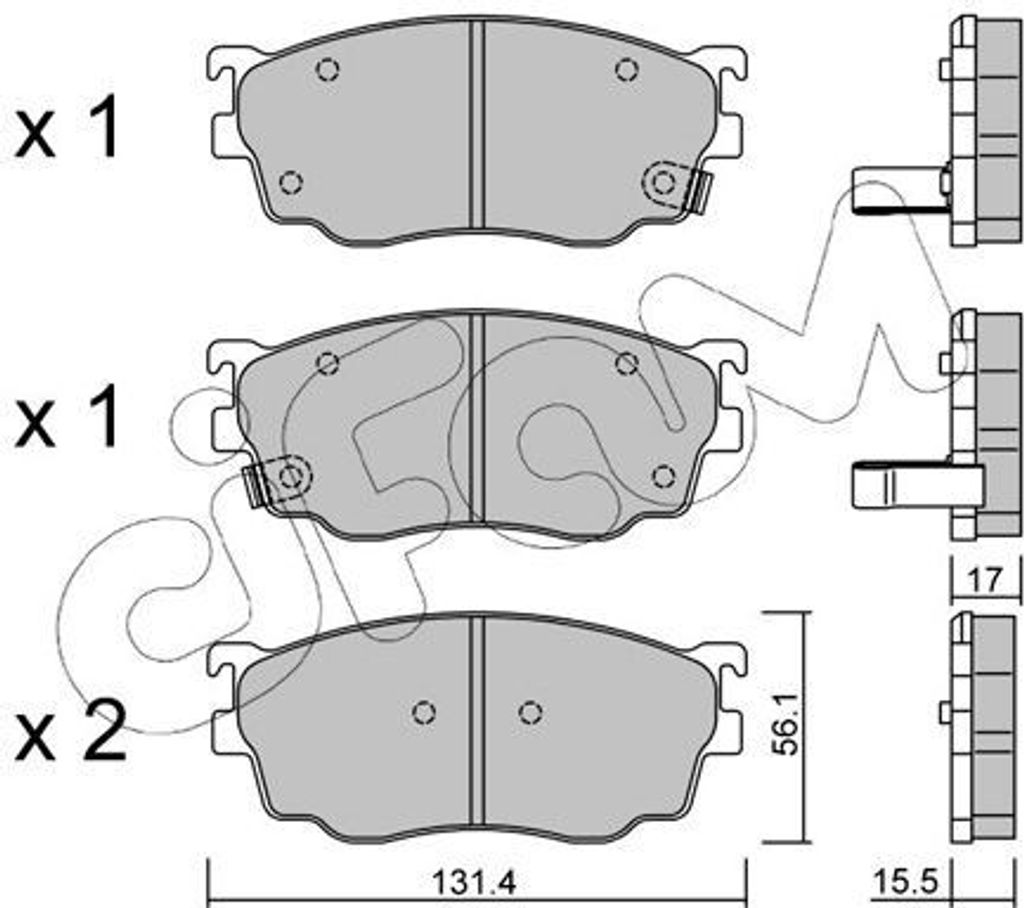 CIFAM Bremsbeläge Satz Vorne Bremsklötze für MAZDA PREMACY (CP) 822-301-0