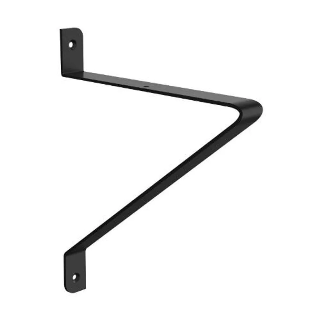 Staffa per Mensola GALA 25x22 cm | Acciaio Nero Alta Portata 30kg