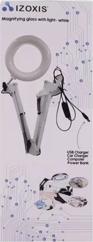 Kosmetická lampa s lupou - bílá Izoxis 23894 Obrázek produktu 6