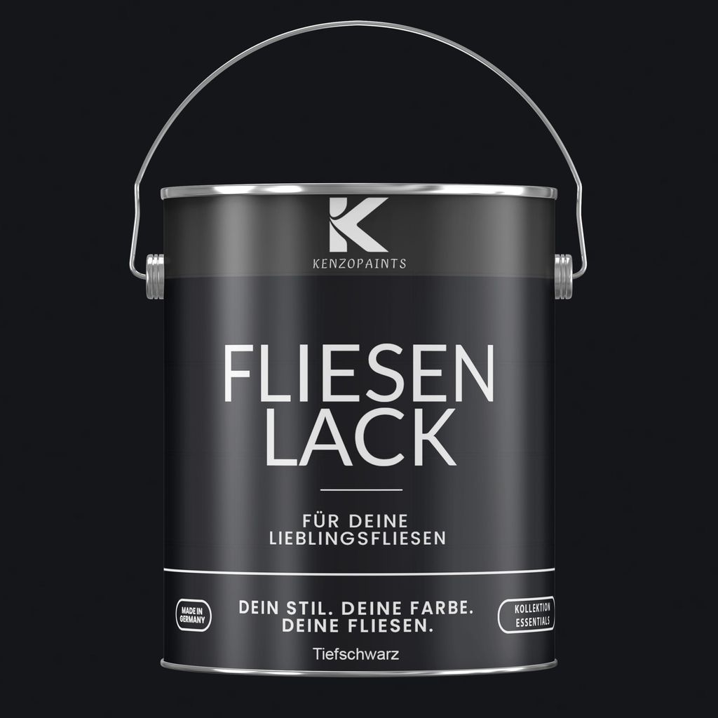 Kenzopaints 2,5Liter Fliesenlack Fliesenfarbe - Tiefschwarz Produktbild 