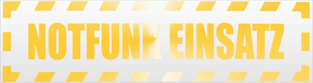 Kiwistar Notfunk Einsatz gestreift Magnetschild Schild magnetisch - 45cm Gelb - reflektierend - Magnetfolie für Auto PKW Kfz