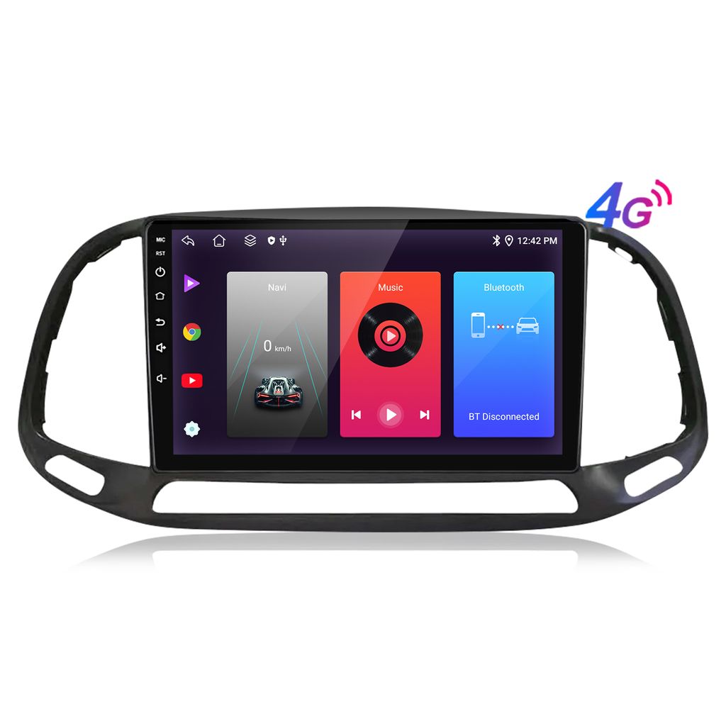 9 Zoll Andriod 15 Autoradio Carplay Andriod Auto Für Fiat Doblo 2015-2019 GPS Navi WIFI Bluetooth FM RDS SWC DSP 2Din 8Kern 4+64GB