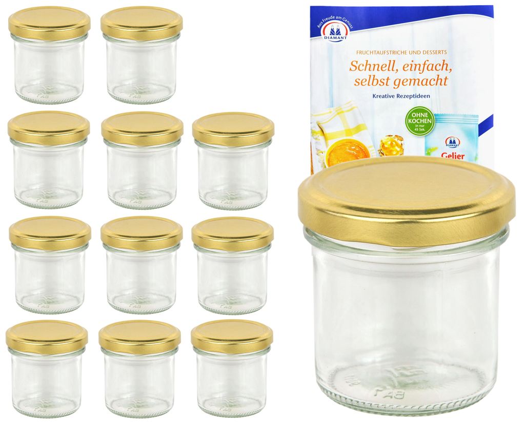 12er Set Sturzglas 167 ml To 66 goldener Deckel Produktbild 