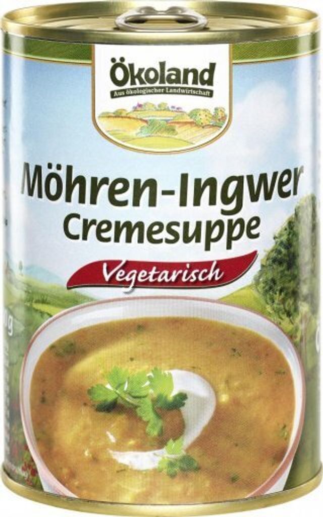 ÖKOLAND Möhren-Ingwer-Cremesuppe vegetarisch - 400g Produktbild 