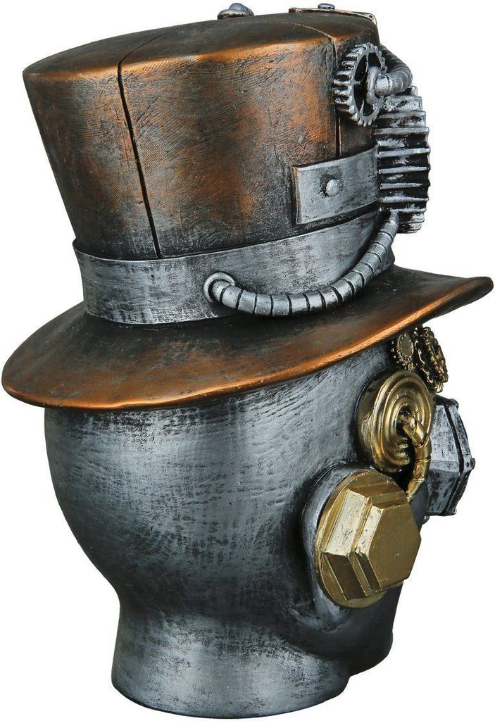 Sculpture Décorative Hibou Steampunk Casablanca By Gilde - Argenté, Hauteur 23 Cm - Neuf, Fabriqué En Allemagne