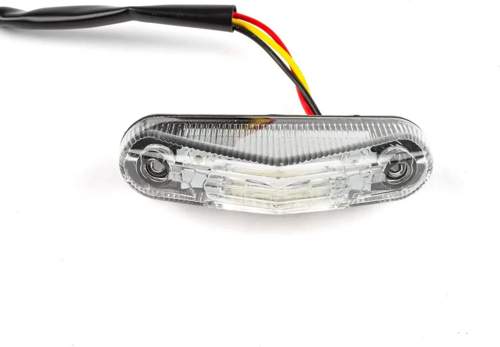 Fanalino STR8 LED Universale con Luce Targa Trasparente | Omologato CE