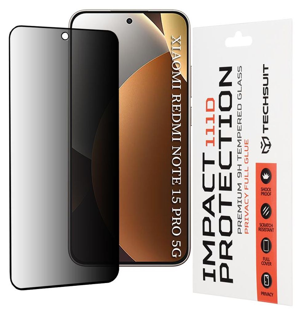 Techsuit 111D Schutzglas für Xiaomi Redmi Note 15 Pro 5G - Produktbild 