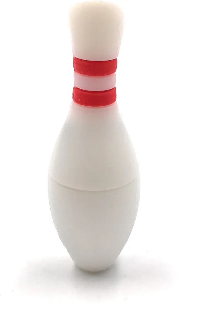 Onlineworld2013 Spillo da bowling Spillo da bowling Sport bianco rosso Divertente Chiavetta USB 64 GB USB 3.0