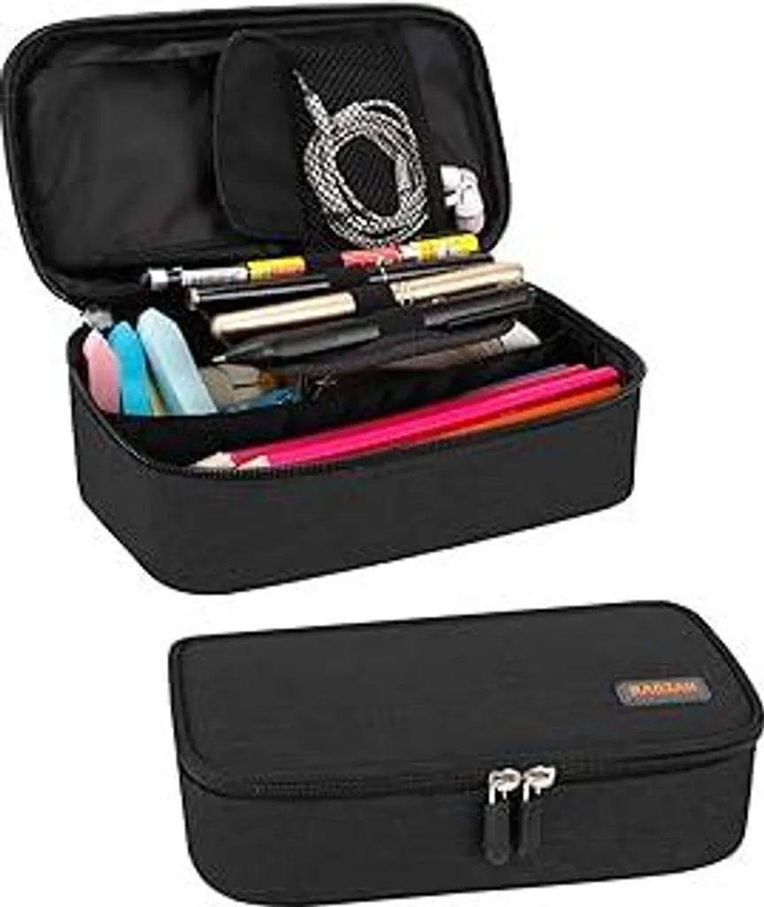 Astuccio Grande Portatile Con Manico E Scomparti | Organizer Cancelleria In Oxford | Per Studenti E Ufficio - copertina