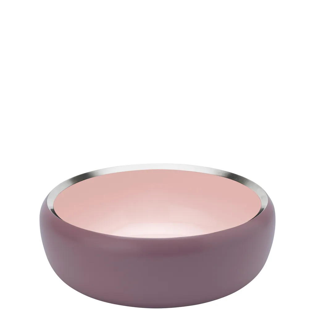 Stelton Schale Ora, Dekoschale, Schälchen, Edelstahl pulverbeschichtet, Dusty Rose, Powder, D 22 cm, 101-1