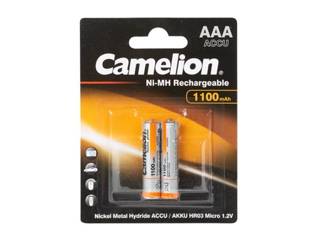 NiMH AAA 1,2 V - 1100 mAh (2 pièces/emballage sous blister) Image du produit 