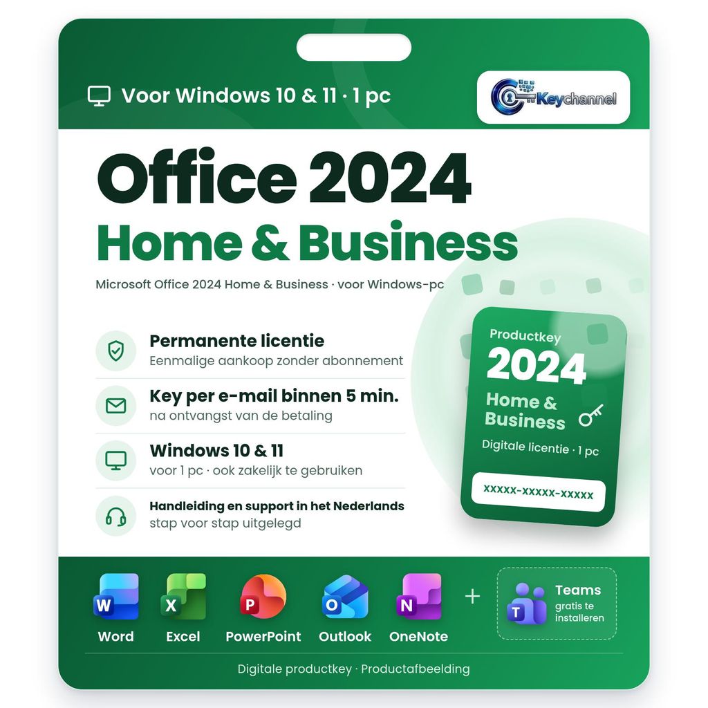 Microsoft Office 2024 Home & Business | Volledige versie Productafbeelding 