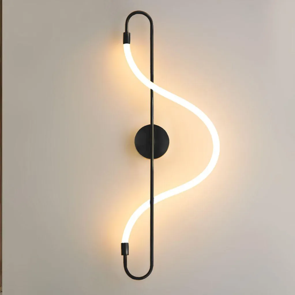 Applique Murale LED Toolight APP857-W Noire Design Longue 60cm
