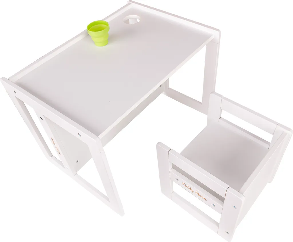 Ensemble de Meubles pour Enfants Table et Banc en Bois Blanc Durable