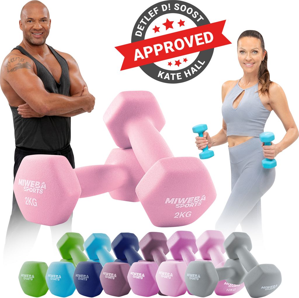 Miweba Sports Profi Neopren Hantel NKH100 | Hantelset - Produktbild 