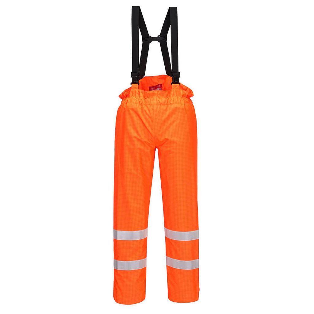 Portwest S780 Ungefütterte Bizflame Warnschutzhose, antistatisch und flammhemmend Orange Gr. XXXL