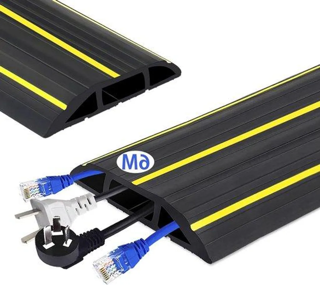 Passage de câble au sol noir 6m - Gaine de sol pour fils électriques