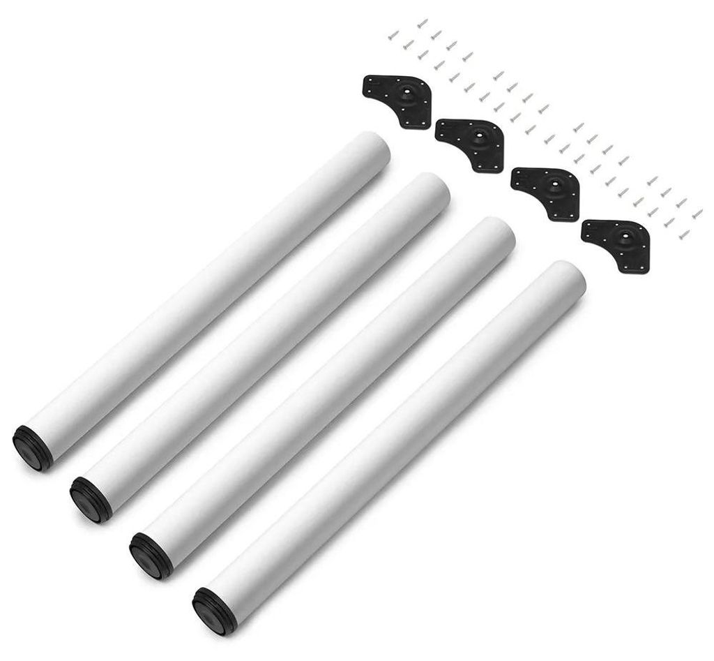 Emuca Tischbeine 830x60 Mm 4 Einheiten Silber Silber One Size