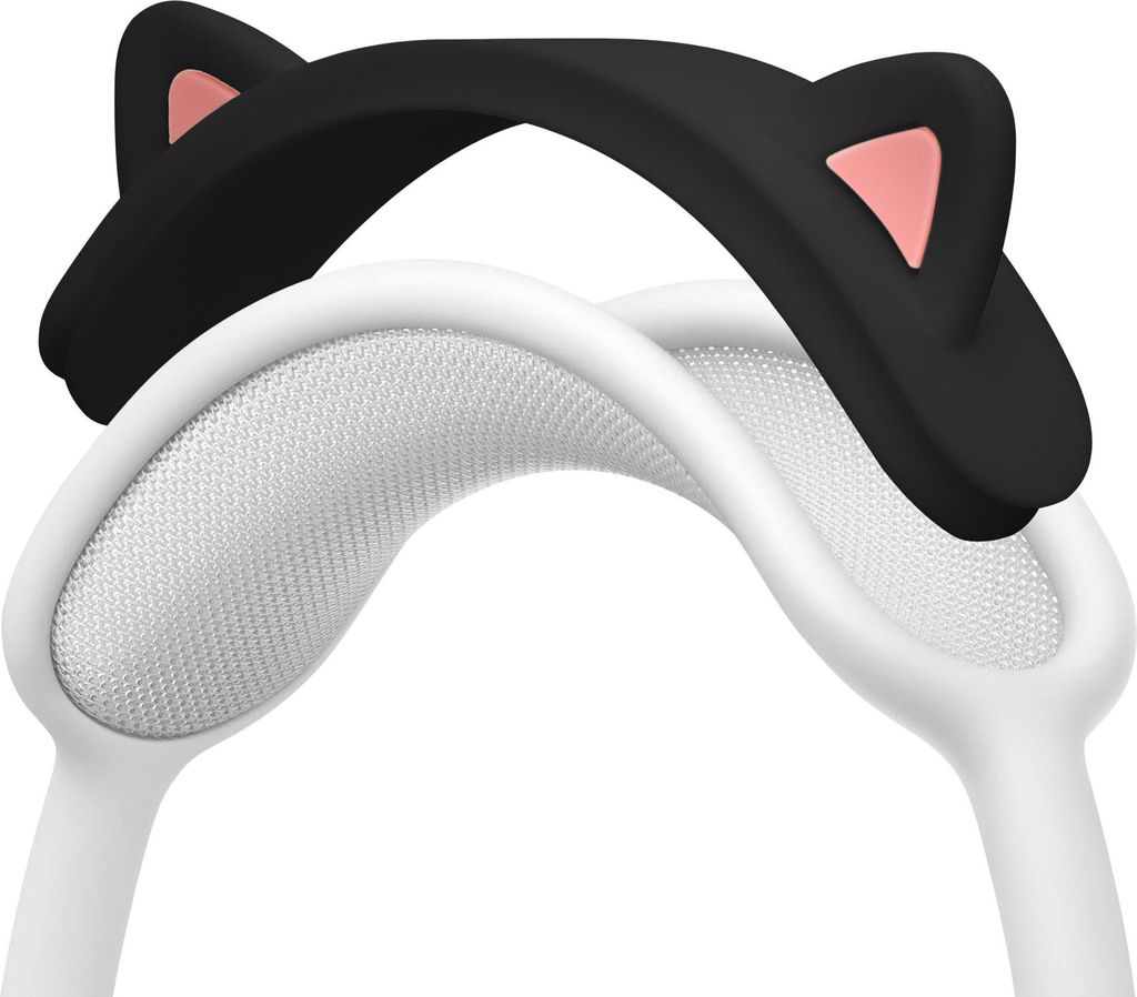 kwmobile Katzenohren Kopfband Abdeckung kompatibel mit Apple AirPods Max - Cat Ear Stirnband Polster - Kopfhörer Aufsatz in Schwarz Pink