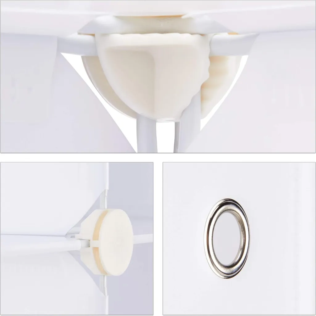 Meuble cube modulable blanc 9 casiers fermés en plastique résistant - 4