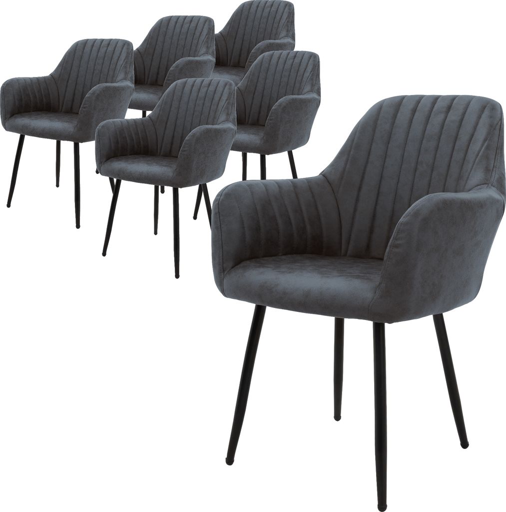 ML-Design 6er Set Esszimmerstuhl mit Rückenlehne, Produktbild 
