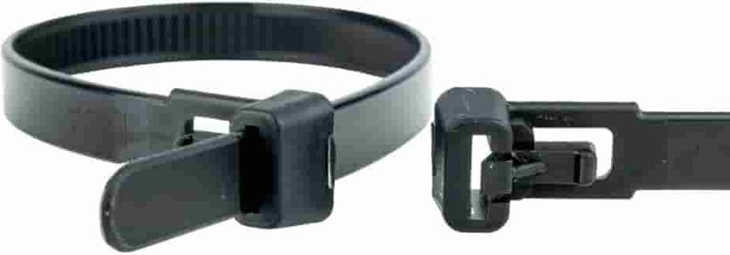 100 Kabelbinder wiederlösbar 100 x 7,6mm schwarz