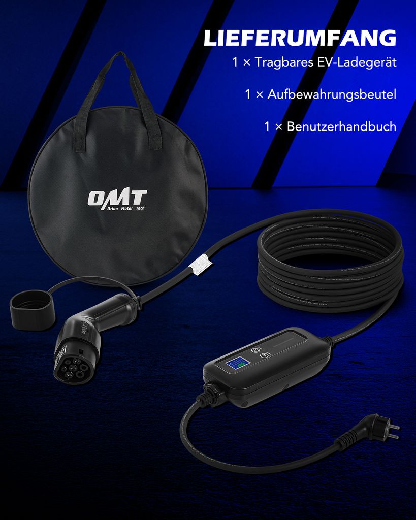 6/8/10/13/16 A Typ 2 Schnell EV Ladekabel 7 Meter Ladegerät Produktbild 8