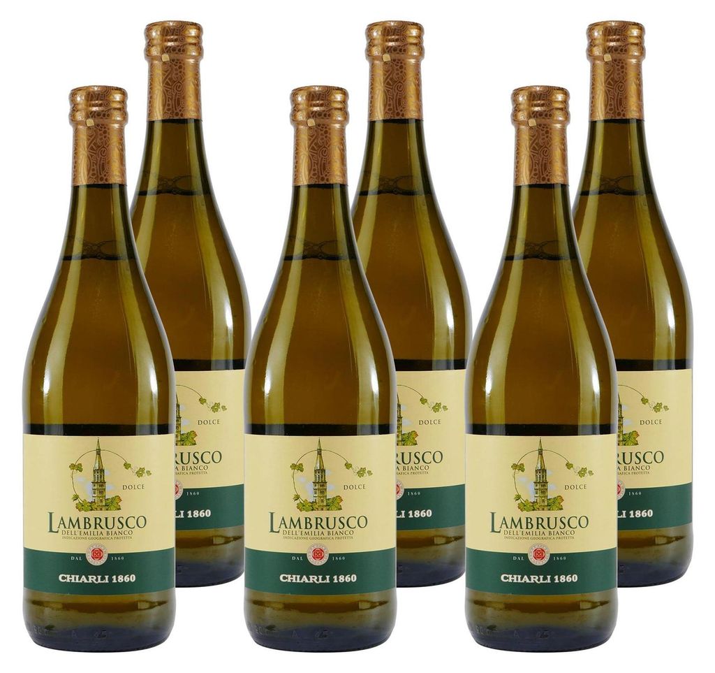 Chiarli Lambrusco Bianco IGP -lieblich- (6 x 0,75L) Produktbild 