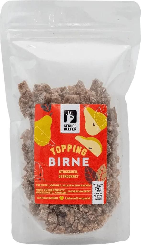 Birnenstückchen, Topping für Müsli, Smoothie-Bowls & Desserts, getrocknet, 250g