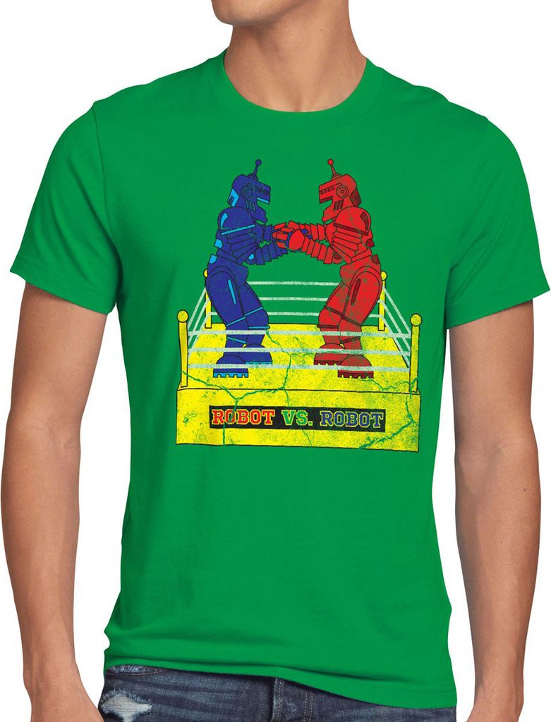 style3 Retro Roboter Herren T-Shirt sheldon