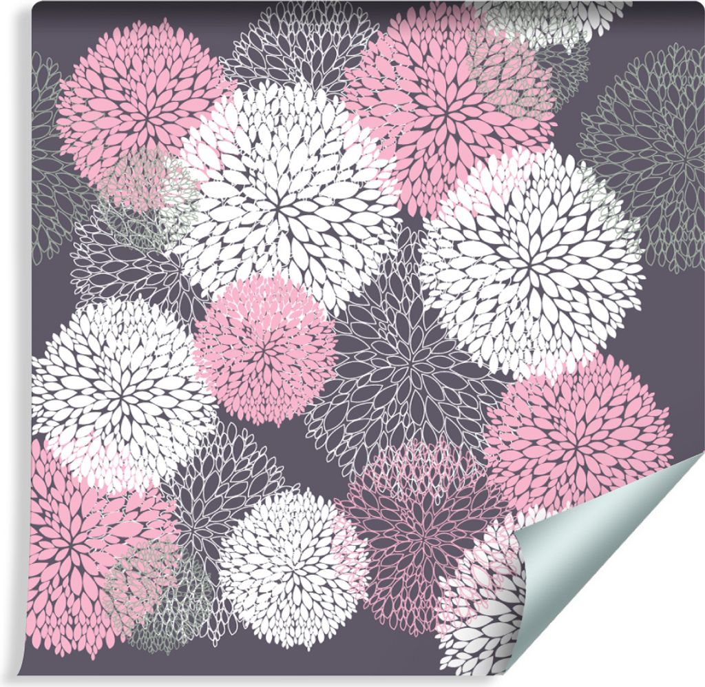 10m VLIES TAPETE Rolle Blumen Blätter Kugeln Abstrakt Geometrie Bunt XXL