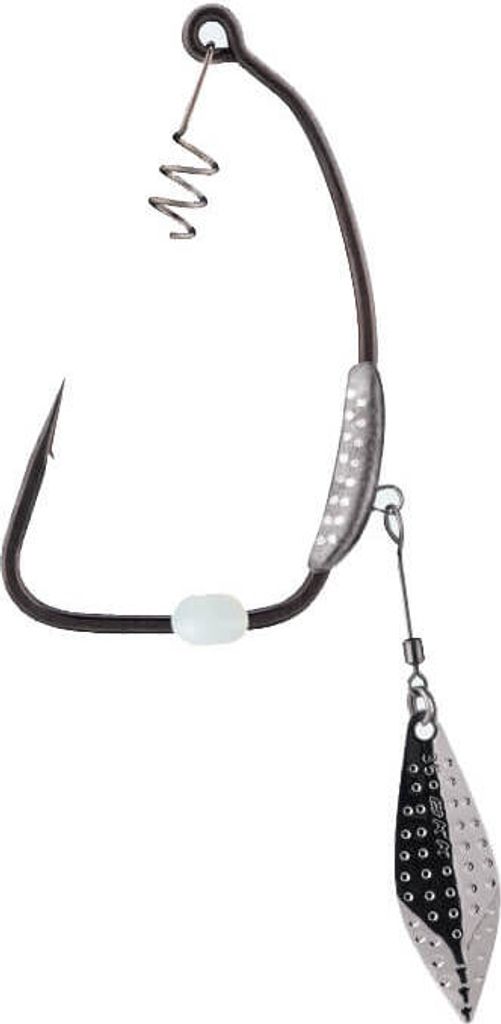 BKK Titan Diver Offset Haken Gewichtet mit Spinnerblatt #4/0 4,8g