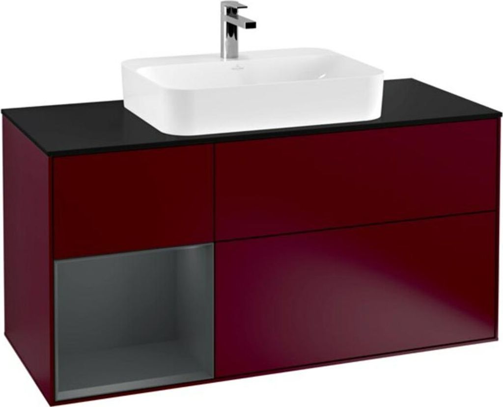 V&B Waschtischunterschrank Finion 120cm, Pl b m, Rg li md bl. m Lac, Peo m