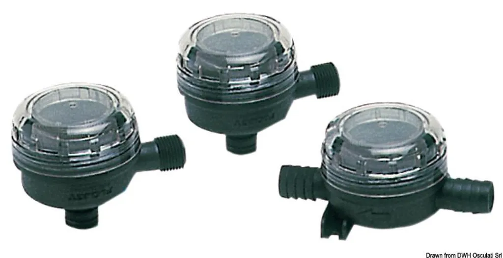 Filtre à eau Flojet raccord 19 mm pour tuyau d'arrosage et pompe