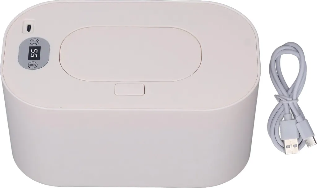 Distributeur de lingettes chauffant pour bébé, modèle blanc USB