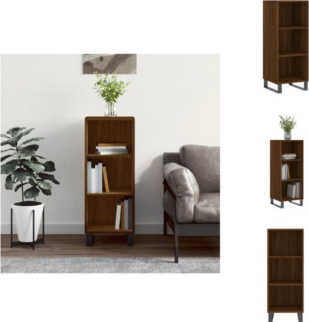 vidaXL Sideboard Braun Eichen-Optik 34,5x32,5x90 cm Holzwerkstoff - Sideboards