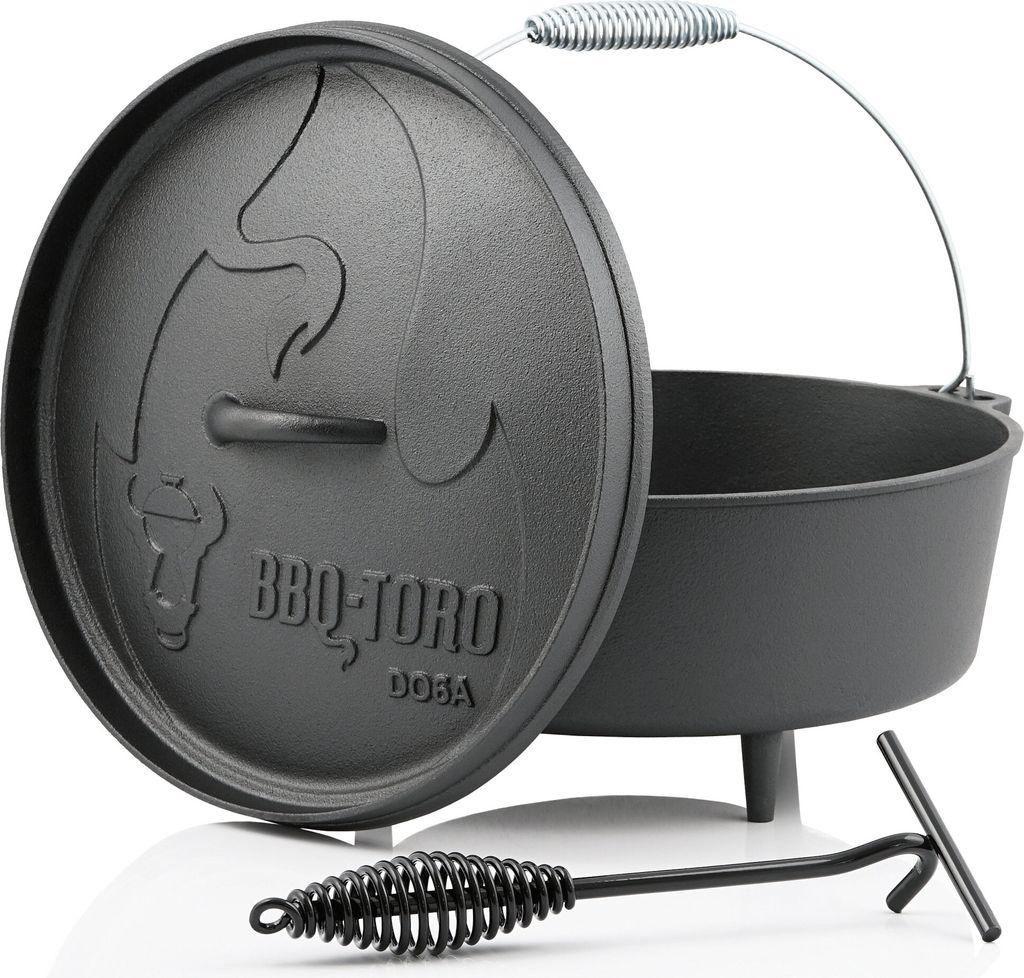 BBQ-Toro Dutch Oven DO6A, 5,5 L Alpha Gusseisen Kochtopf, Produktbild 1