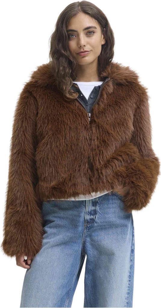 Jack & Jones 12265121_3052_M, Uni, Erwachsener, Reißverschluss, Polyester, Braun