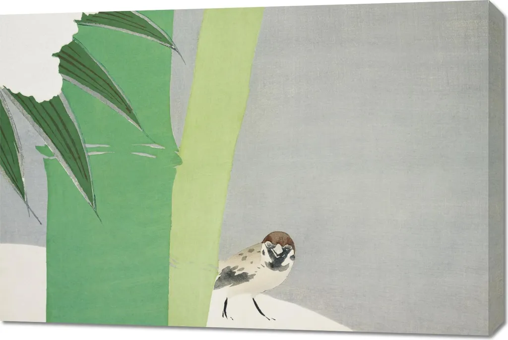 Quadro 90x60 cm Sparrow, Sekka Giapponese Vintage per il soggiorno