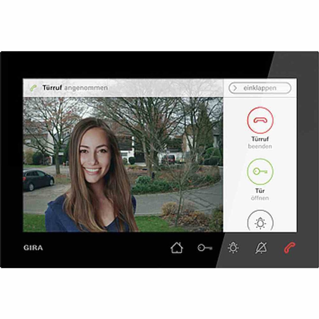 GIRA Wohnungsstation Video AP 7 Türko Schwarz m