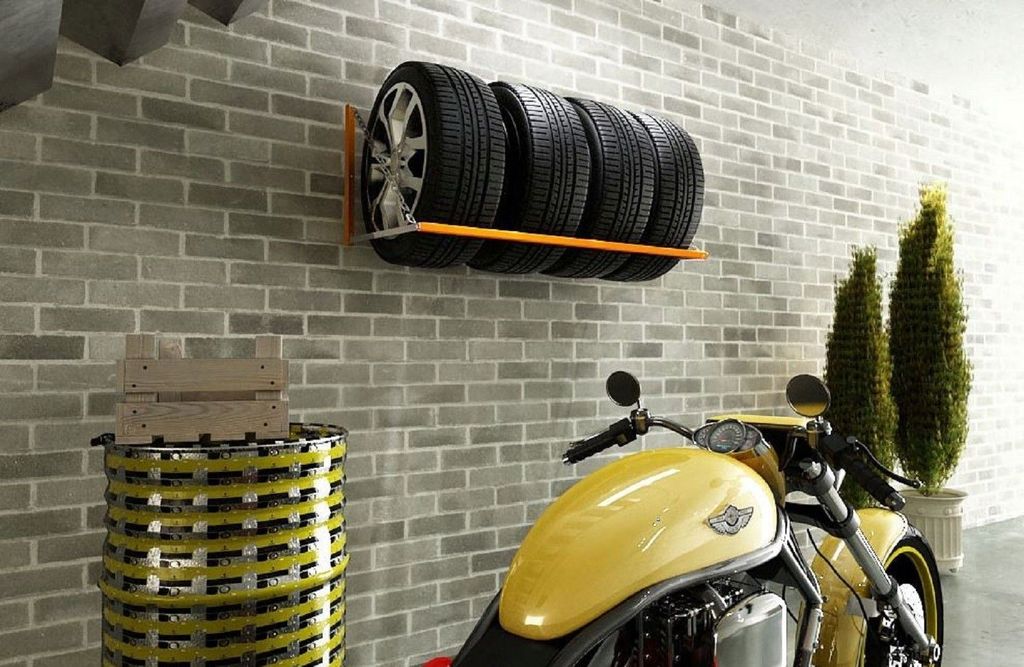 Walser 15959 Reifen-Wandhalterung - Für 4 Reifen Bis 205mm Breite