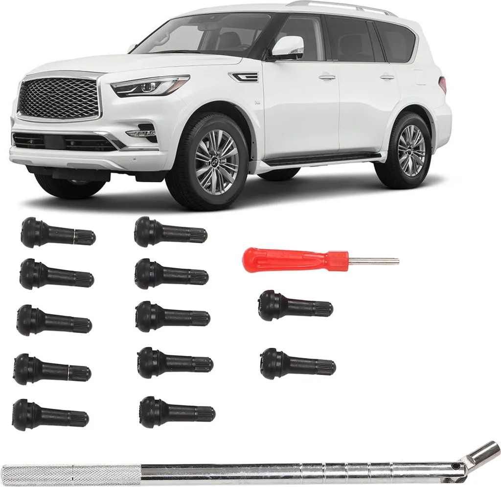 set di 14 pezzi per l'installazione degli steli delle valvole dei pneumatici, testa singola per camper, biciclette, auto elettriche, SUV