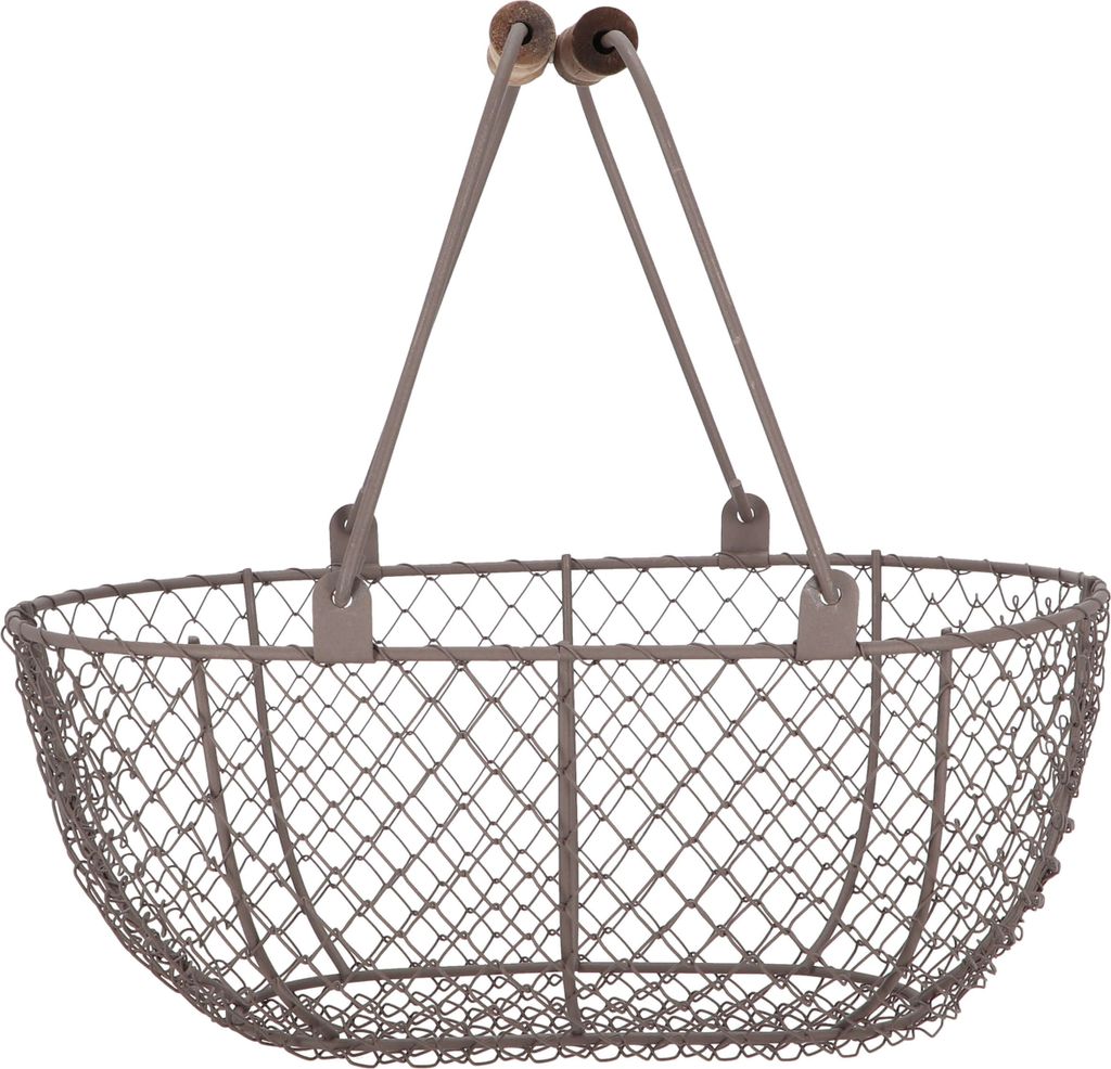 Esschert Design Drahtkorb Antikbraun oval mit 2 Griffen Produktbild 7